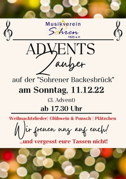Adventszauber auf dem Backesplatz in Sohren am 11.12.2022