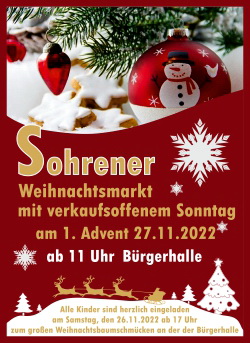 Bilder vom Weihnachtsmarkt in Sohren am 26. und 27. November 2022
